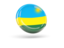 Rwanda. Shiny round icon. Download icon.