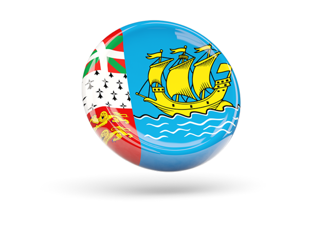 Shiny round icon. Download flag icon of Saint Pierre and Miquelon at PNG format