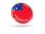 Samoa. Shiny round icon. Download icon.