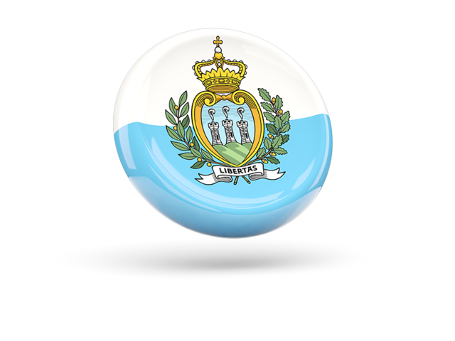 Shiny round icon. Download flag icon of San Marino at PNG format