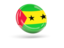 Sao Tome and Principe. Shiny round icon. Download icon.