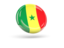 Senegal. Shiny round icon. Download icon.