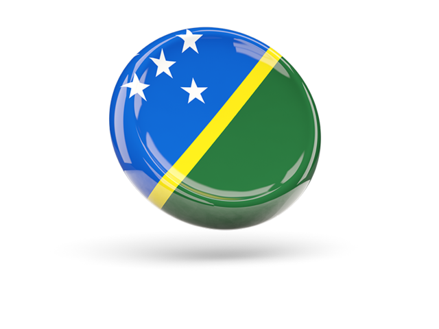 Блестящая круглая иконка. Скачать флаг. Соломоновы Острова