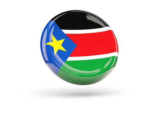 Shiny round icon. Download flag icon of South Sudan at PNG format