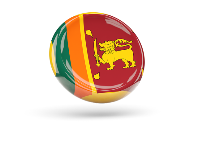 Блестящая круглая иконка. Скачать флаг. Шри-Ланка