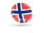 Svalbard and Jan Mayen. Shiny round icon. Download icon.