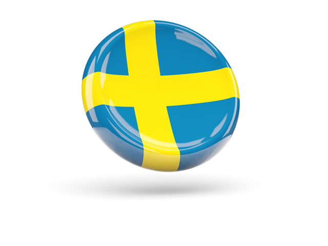 Shiny round icon. Download flag icon of Sweden at PNG format