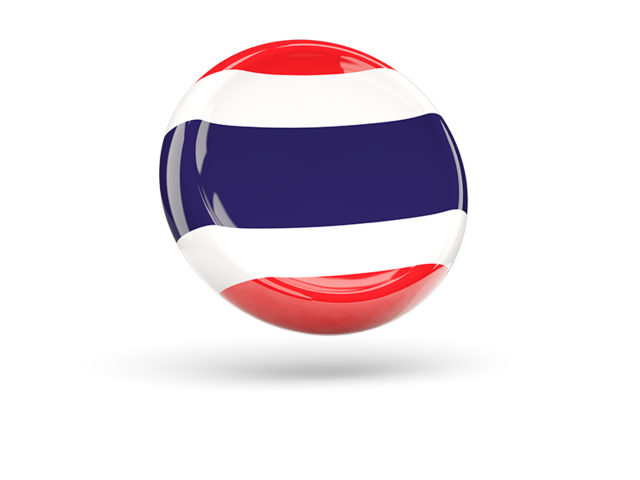 Shiny round icon. Download flag icon of Thailand at PNG format