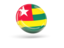 Togo. Shiny round icon. Download icon.