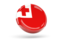 Tonga. Shiny round icon. Download icon.