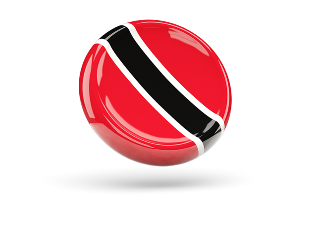 Блестящая круглая иконка. Скачать флаг. Тринидад и Тобаго