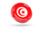 Тунис. Блестящая круглая иконка. Скачать иллюстрацию.