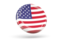 United States of America. Shiny round icon. Download icon.
