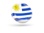 Uruguay. Shiny round icon. Download icon.