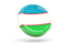 Uzbekistan. Shiny round icon. Download icon.