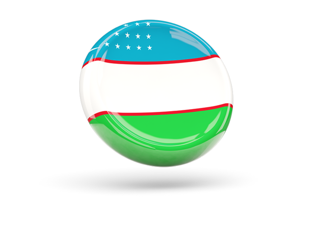 Shiny round icon. Download flag icon of Uzbekistan at PNG format