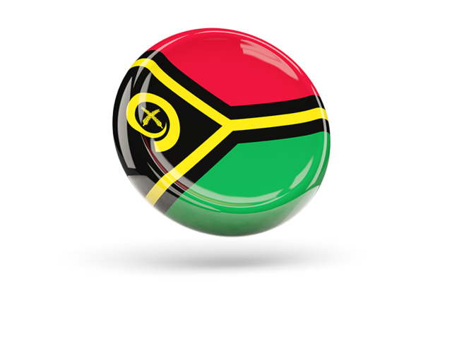 Блестящая круглая иконка. Скачать флаг. Вануату
