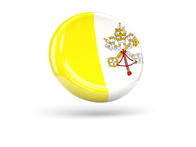 Shiny round icon. Download flag icon of Vatican City at PNG format