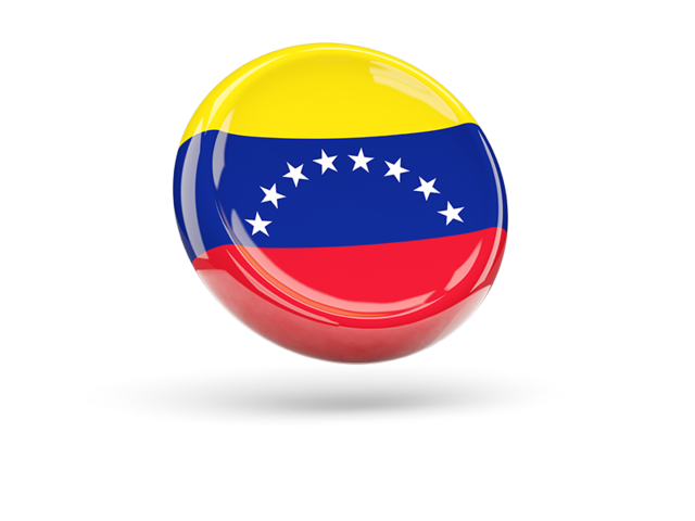 Блестящая круглая иконка. Скачать флаг. Венесуэла