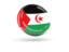 Western Sahara. Shiny round icon. Download icon.