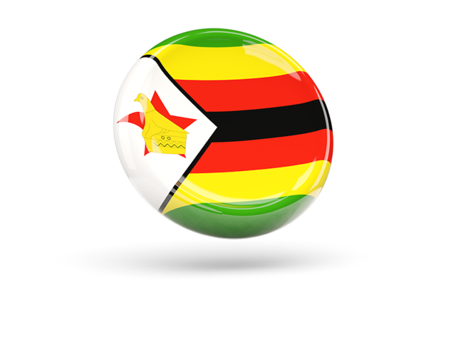 Shiny round icon. Download flag icon of Zimbabwe at PNG format