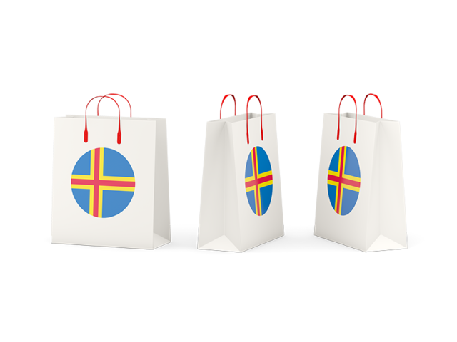 Shopping bags. Download flag icon of Aland Islands at PNG format