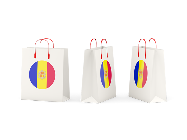 Shopping bags. Download flag icon of Andorra at PNG format