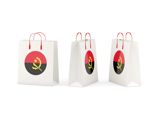 Shopping bags. Download flag icon of Angola at PNG format