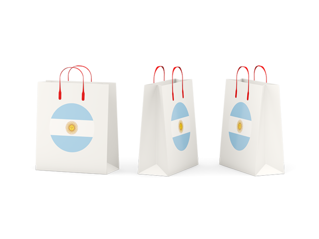 Shopping bags. Download flag icon of Argentina at PNG format