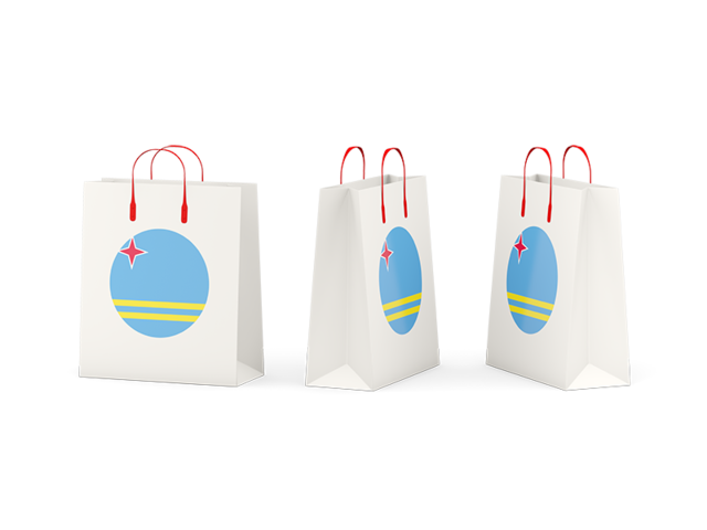 Shopping bags. Download flag icon of Aruba at PNG format