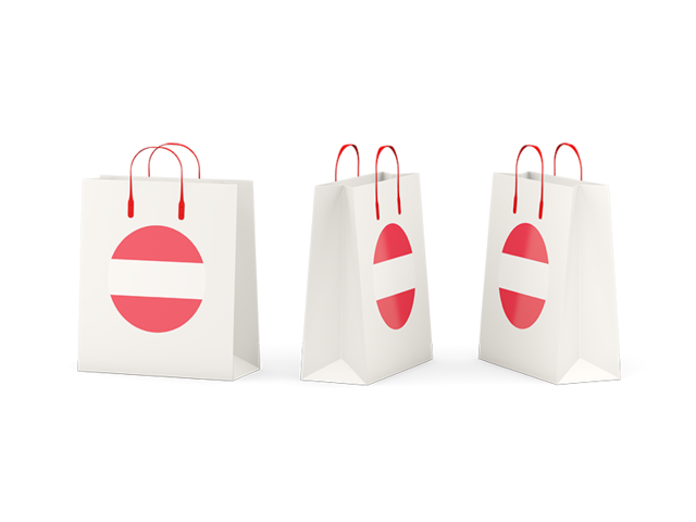 Shopping bags. Download flag icon of Austria at PNG format