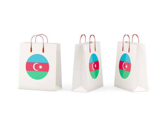 Shopping bags. Download flag icon of Azerbaijan at PNG format