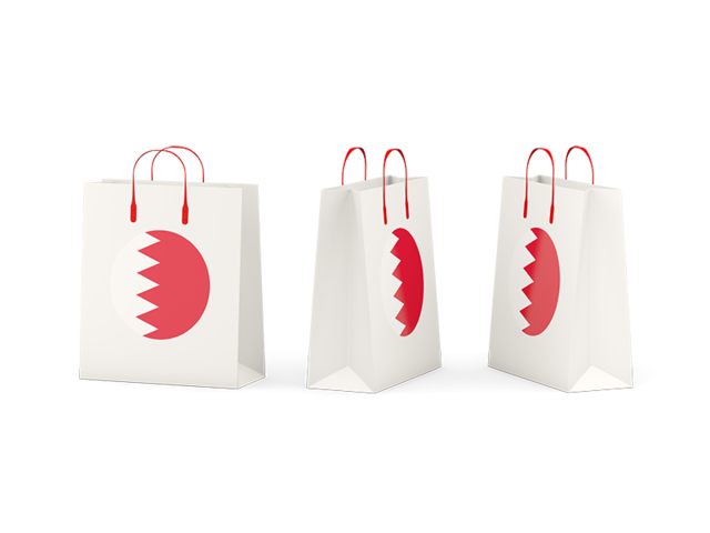Бумажный пакет с флагом. Скачать флаг. Бахрейн