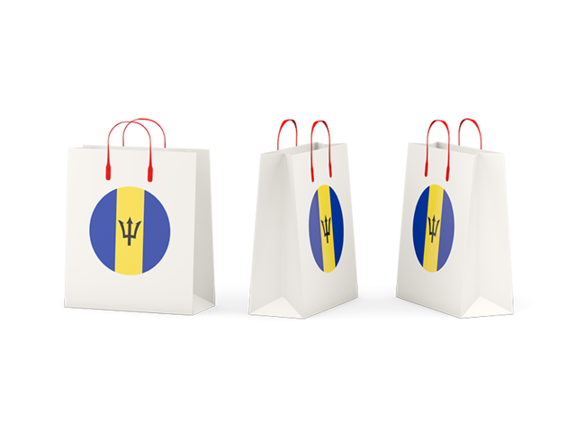 Shopping bags. Download flag icon of Barbados at PNG format