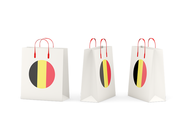 Shopping bags. Download flag icon of Belgium at PNG format