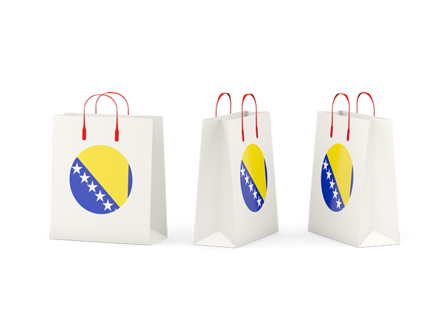 Shopping bags. Download flag icon of Bosnia and Herzegovina at PNG format