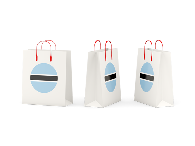 Shopping bags. Download flag icon of Botswana at PNG format