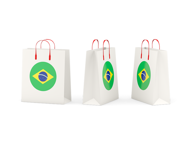 Shopping bags. Download flag icon of Brazil at PNG format