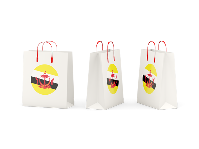 Shopping bags. Download flag icon of Brunei at PNG format