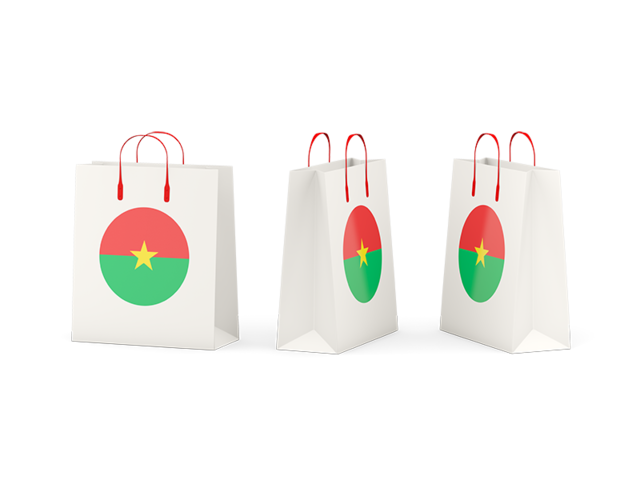 Shopping bags. Download flag icon of Burkina Faso at PNG format
