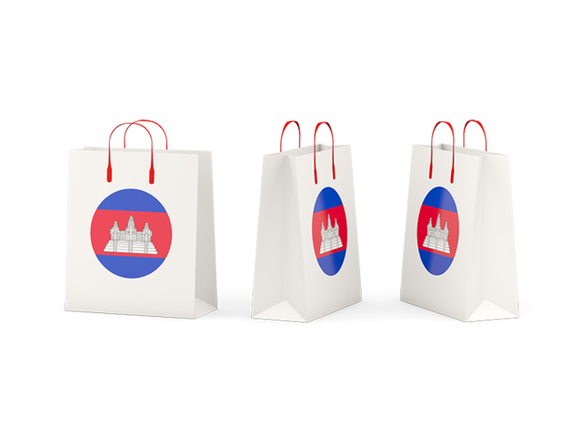 Shopping bags. Download flag icon of Cambodia at PNG format