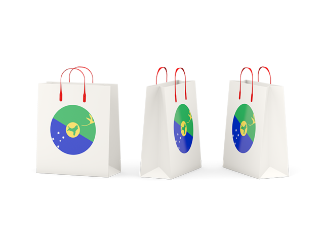 Shopping bags. Download flag icon of Christmas Island at PNG format