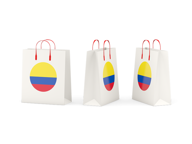 Shopping bags. Download flag icon of Colombia at PNG format