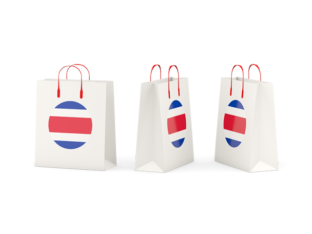 Shopping bags. Download flag icon of Costa Rica at PNG format