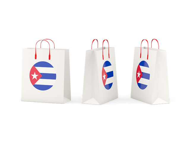 Shopping bags. Download flag icon of Cuba at PNG format