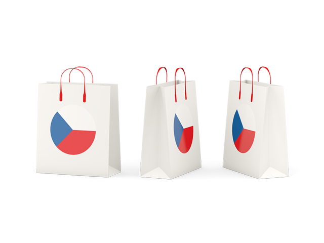 Shopping bags. Download flag icon of Czech Republic at PNG format