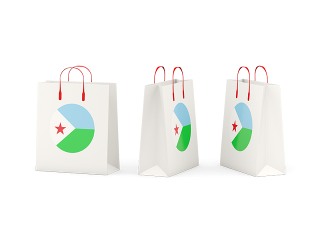 Shopping bags. Download flag icon of Djibouti at PNG format