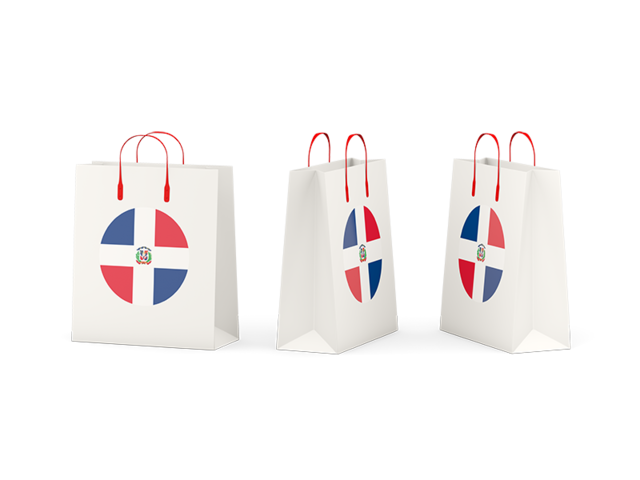 Shopping bags. Download flag icon of Dominican Republic at PNG format
