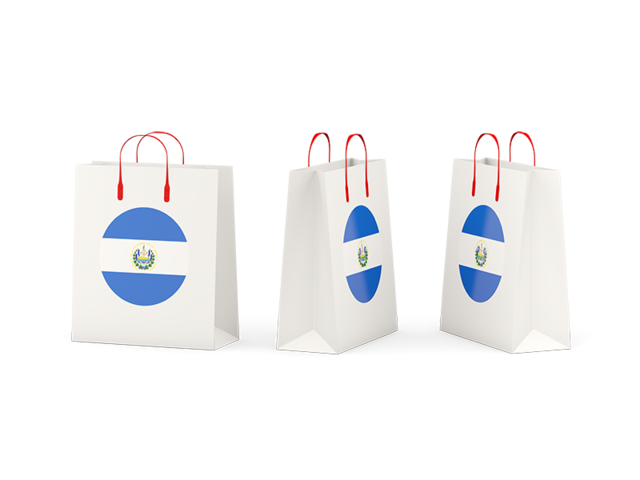 Shopping bags. Download flag icon of El Salvador at PNG format