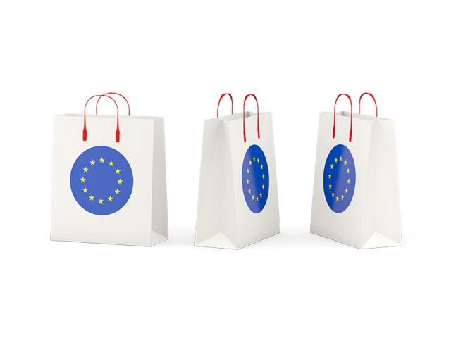 Shopping bags. Download flag icon of European Union at PNG format